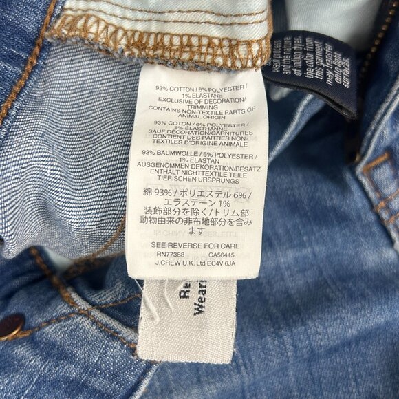 Madewell Cali Demi-Boot Distressed Hem Jeans Womens 26 Blue Five Pocket Zip Fly - Picture 8 of 11